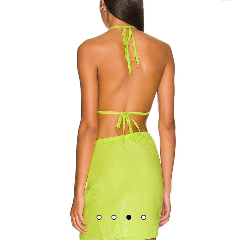 OW Intimates Isla Skirt Set in Neon Green - Picture 2 of 7